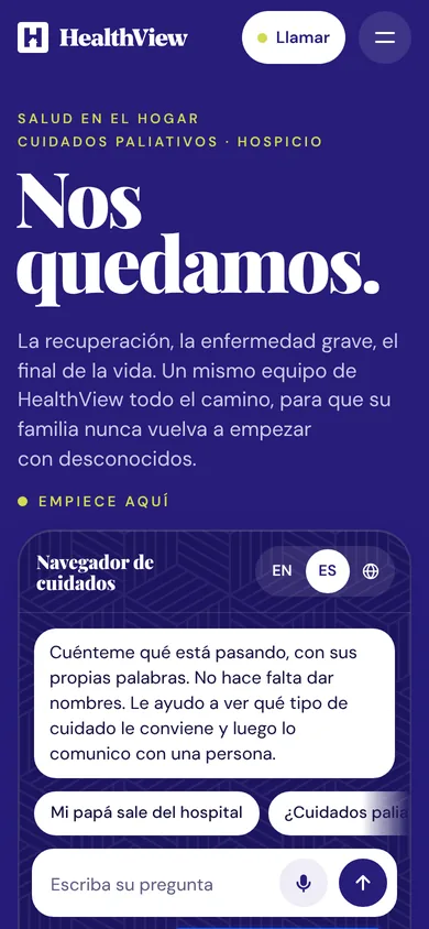 hvhh.ai in Spanish on a phone