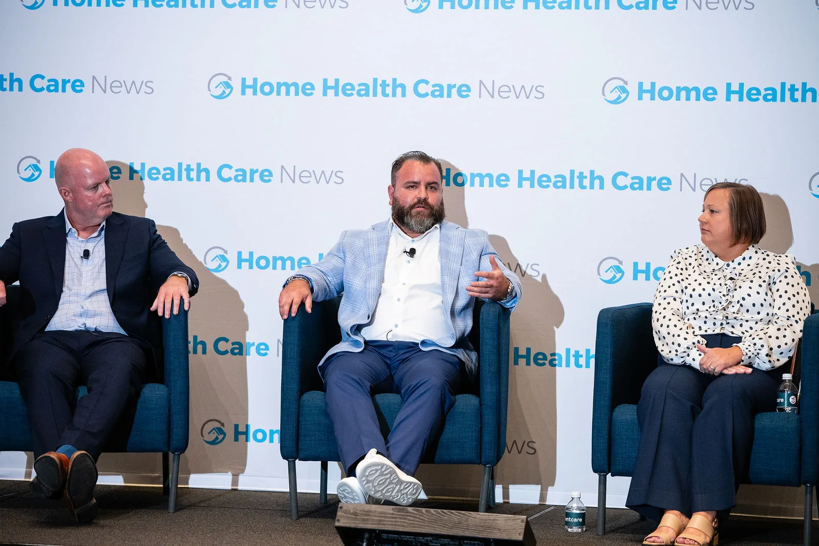 The panel at the Home Health Care News FUTURE conference, Steven F. Gonzalez at center
