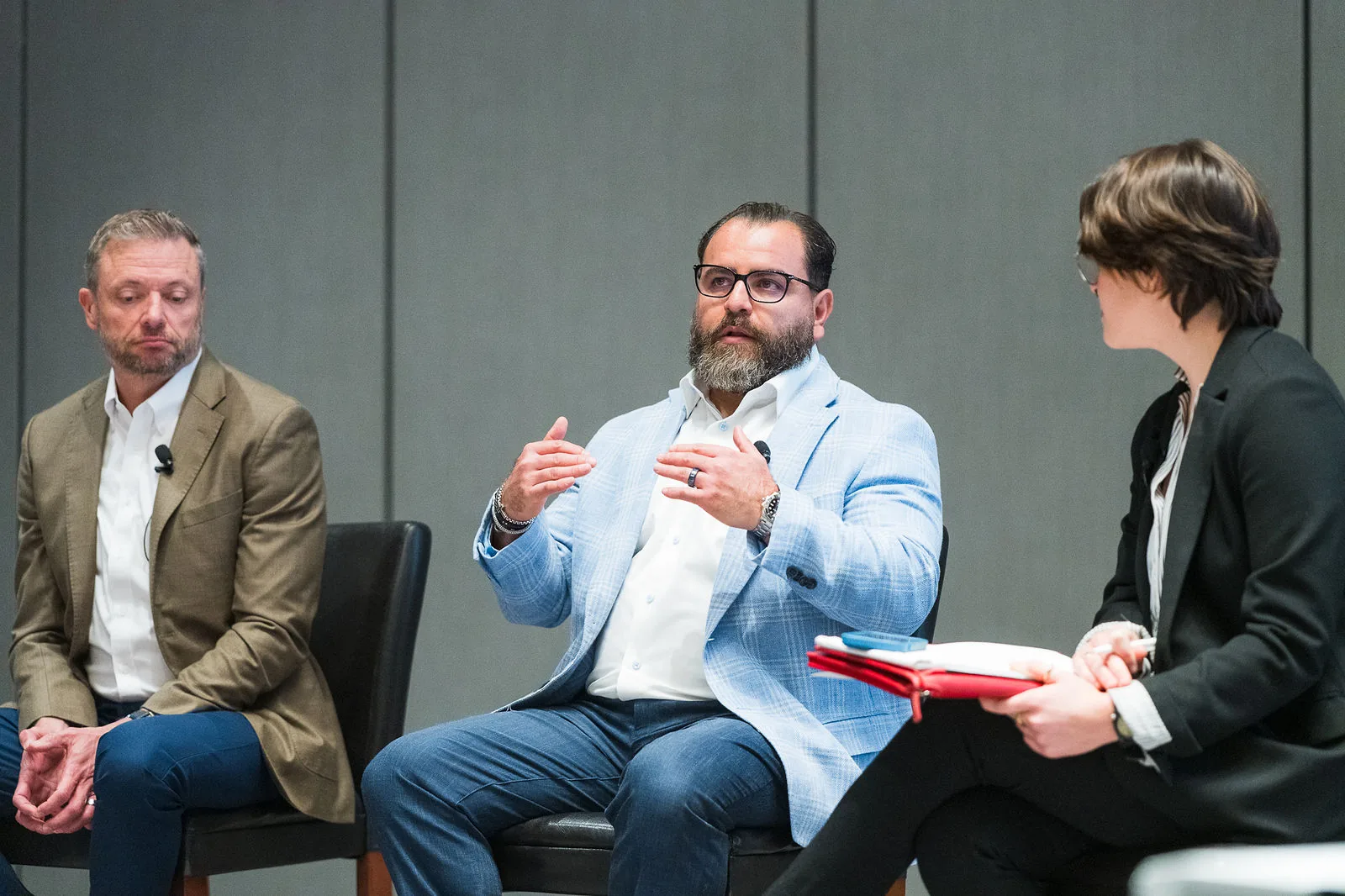 Steven F. Gonzalez on a three-person panel at the Hospice News ELEVATE conference