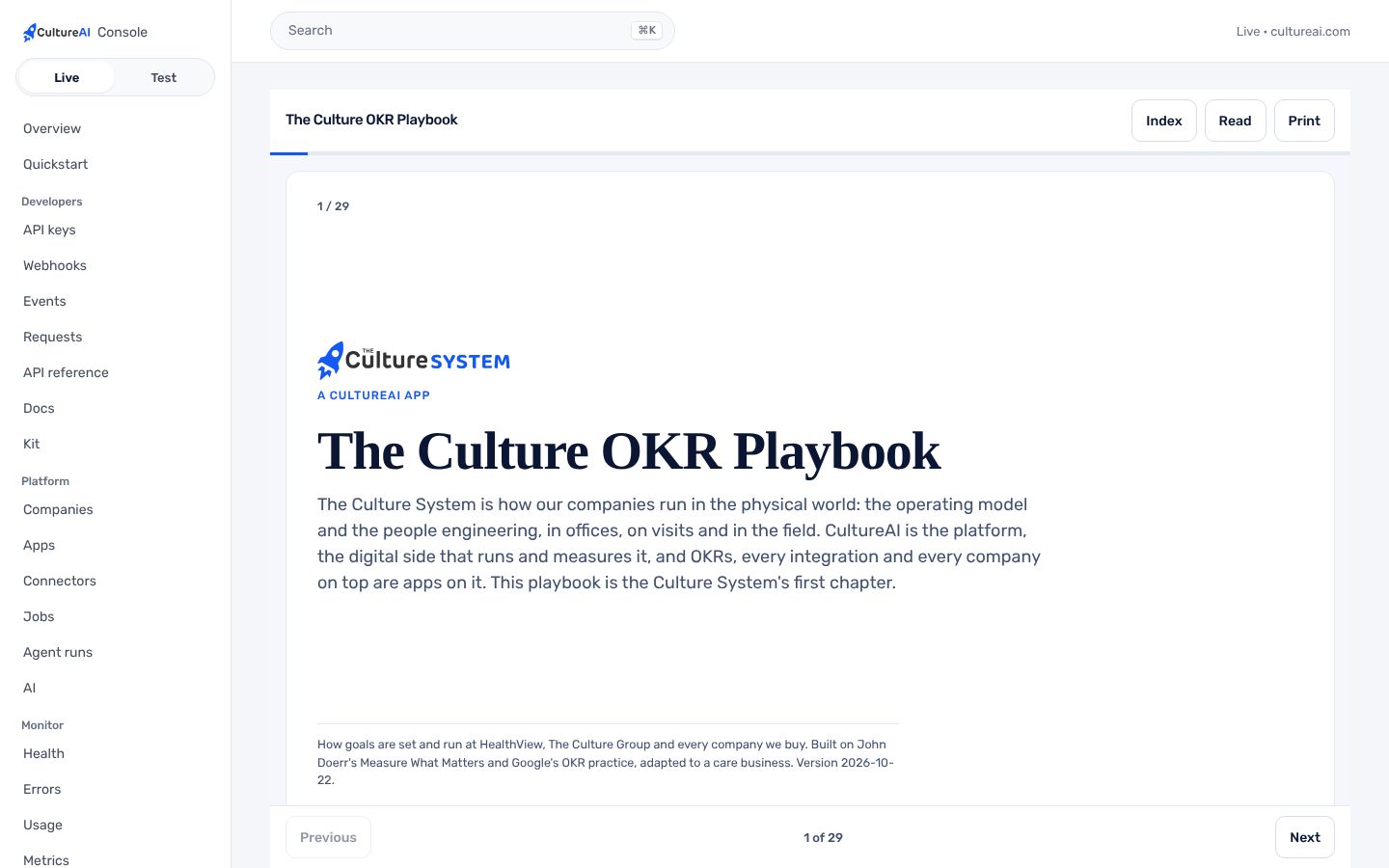 The same Playbook in the Console.