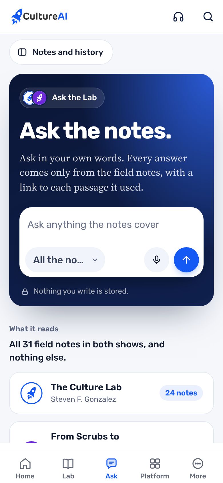 Ask the Lab on a phone.