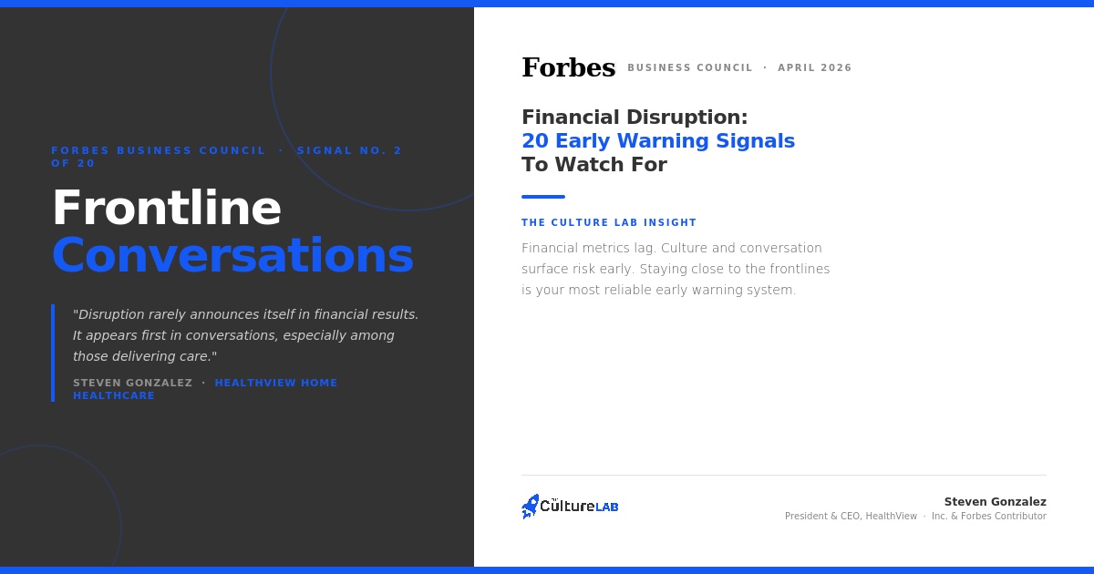 Financial Disruption: 20 Early Warning Signals To Watch For